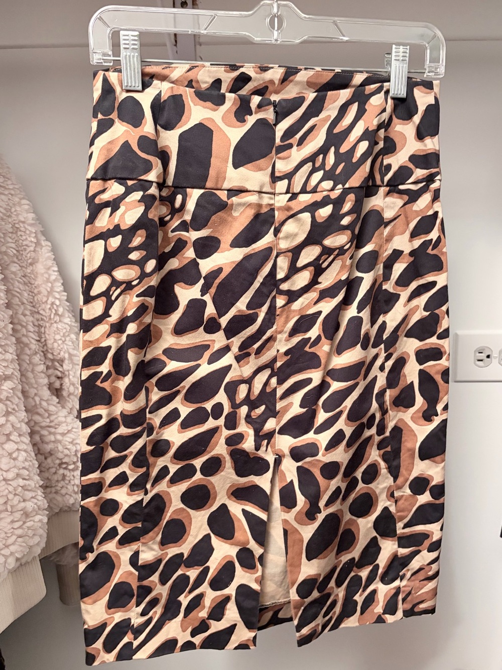 Express Animal Print Pencil Skirt in Beige and Black